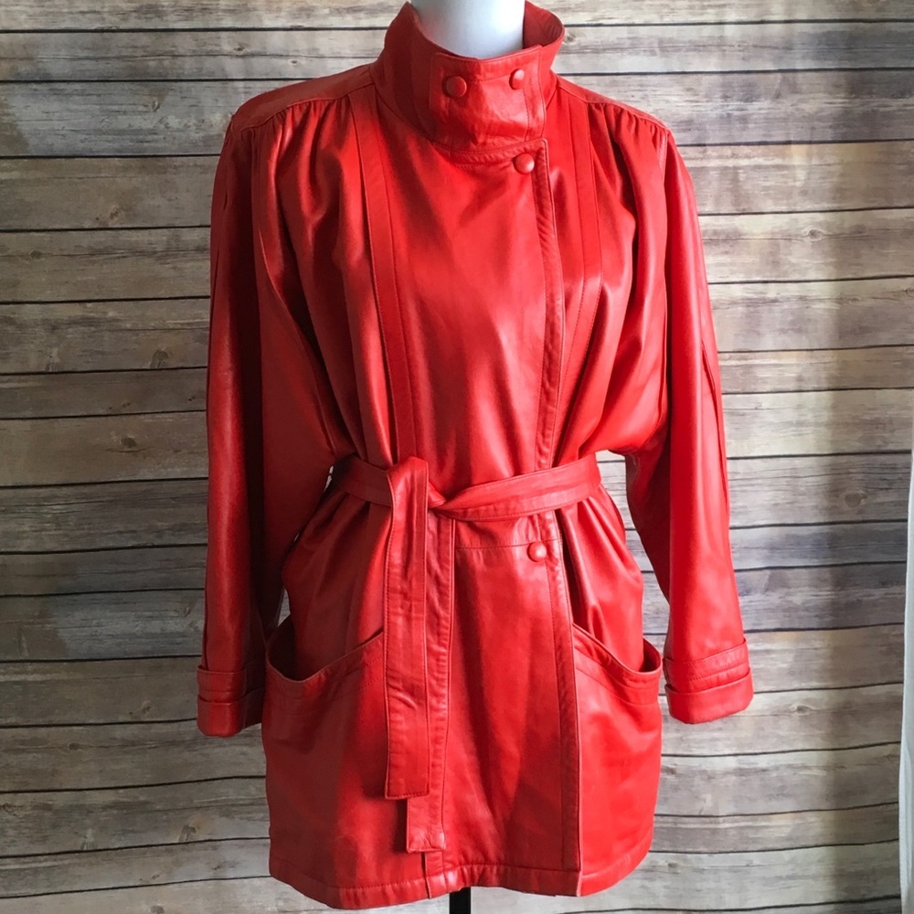 Peruzzi Handmade Italian Leather Zip Off Midi Coat